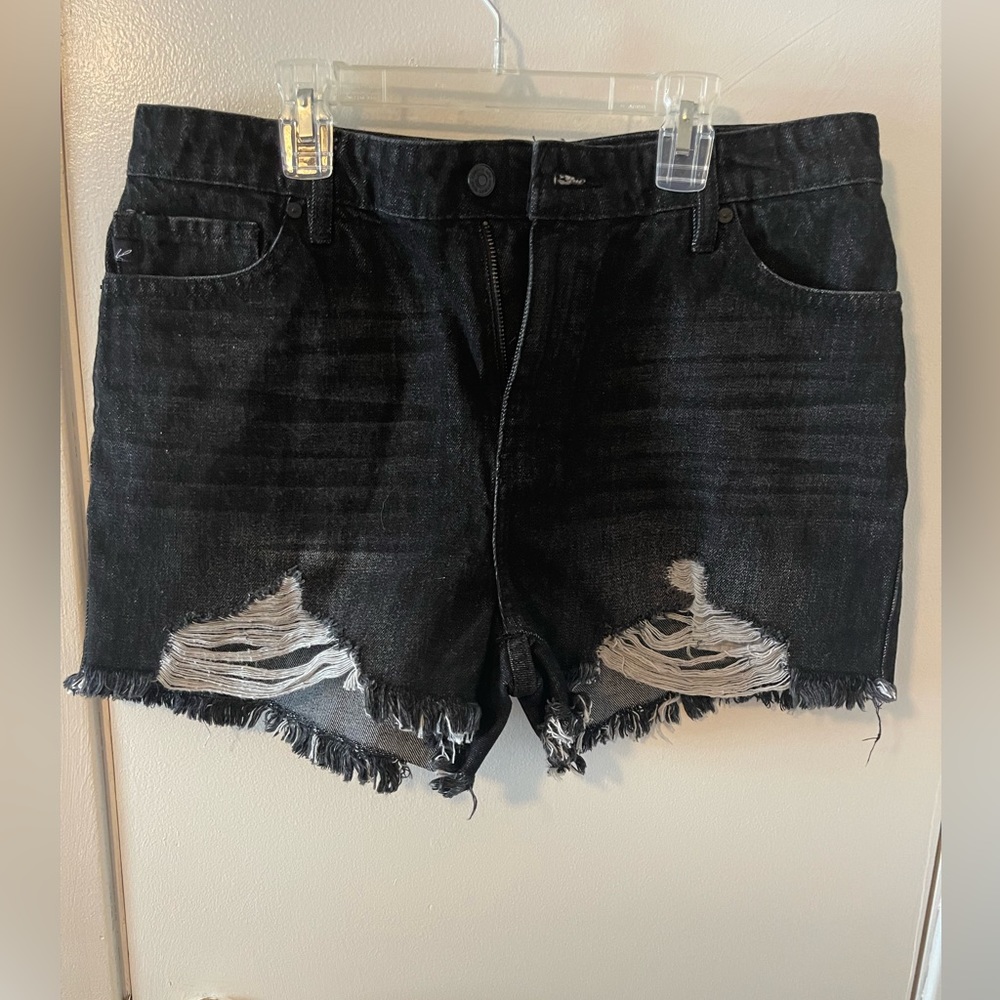 Kancan distressed black shorts